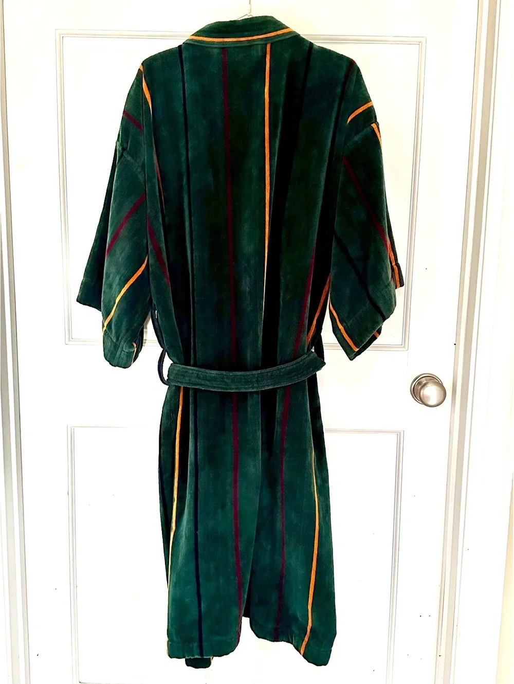 HILL & ARCHER Turkish Cotton Rich Emerald Velour Bathrobe One Size
